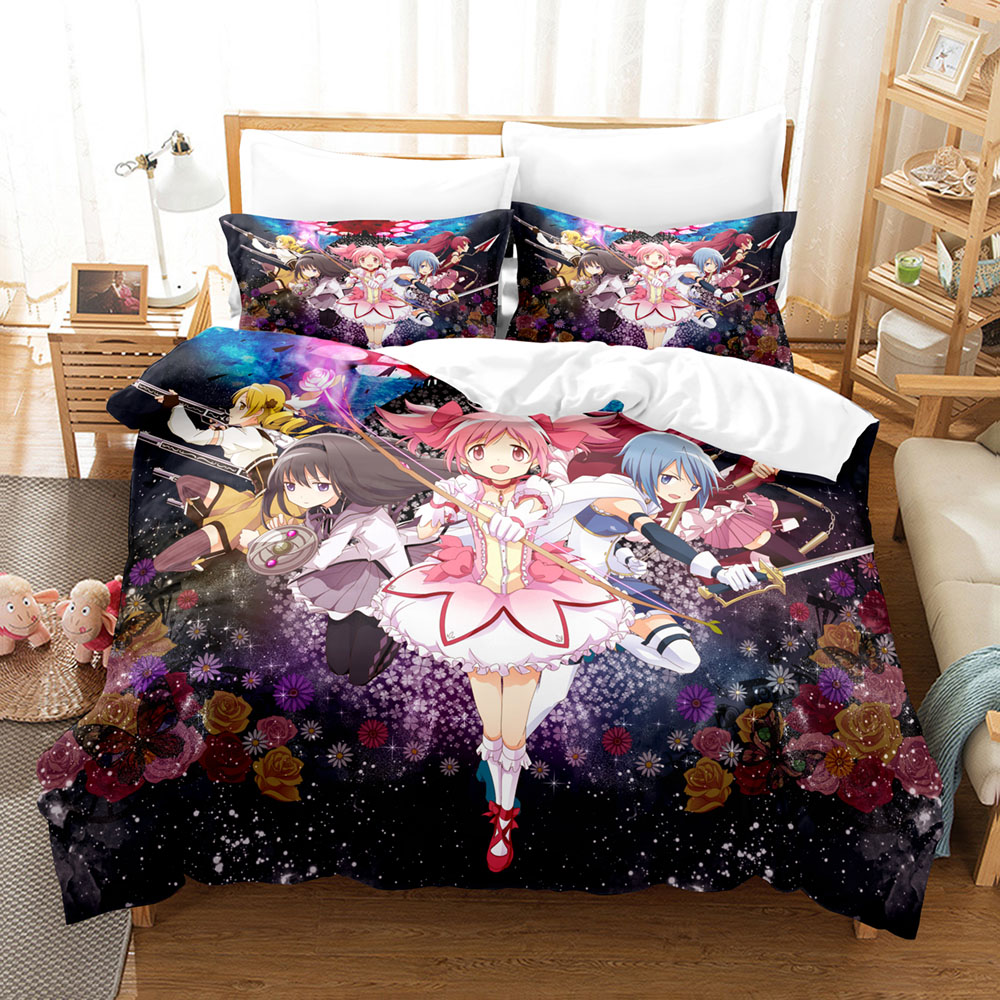 Kawaii Anime Puella Magi Madok - Linen Duvet Cover บทวิจารณ์และราคา