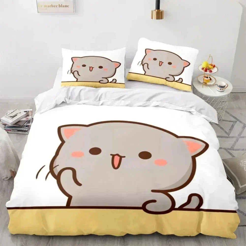 ชุดเครื่องนอนลายการ์ตูนแมวพีช  - Linen Duvet Cover บทวิจารณ์และราคา