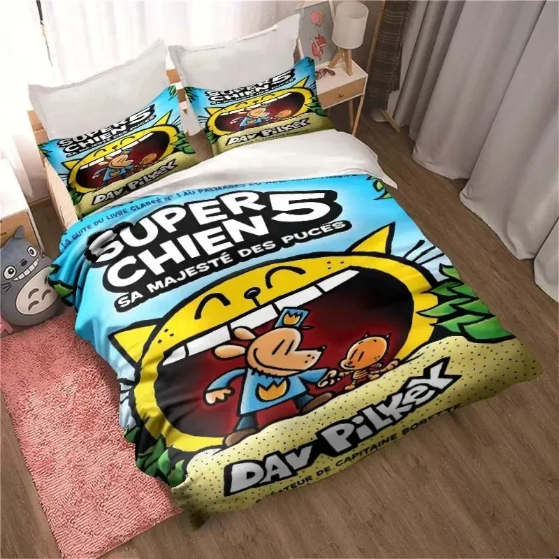 DOG MAN ชุดเครื่องนอนลายการ์ตู - Linen Duvet Cover บทวิจารณ์และราคา