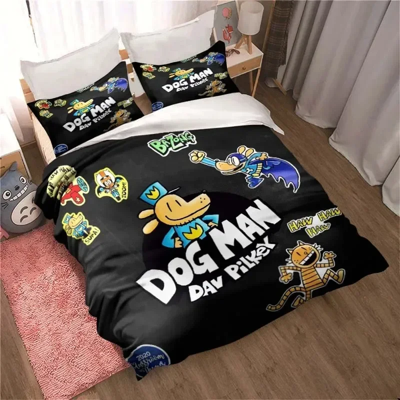 DOG MAN ชุดเครื่องนอนลายการ์ตู - Linen Duvet Cover บทวิจารณ์และราคา