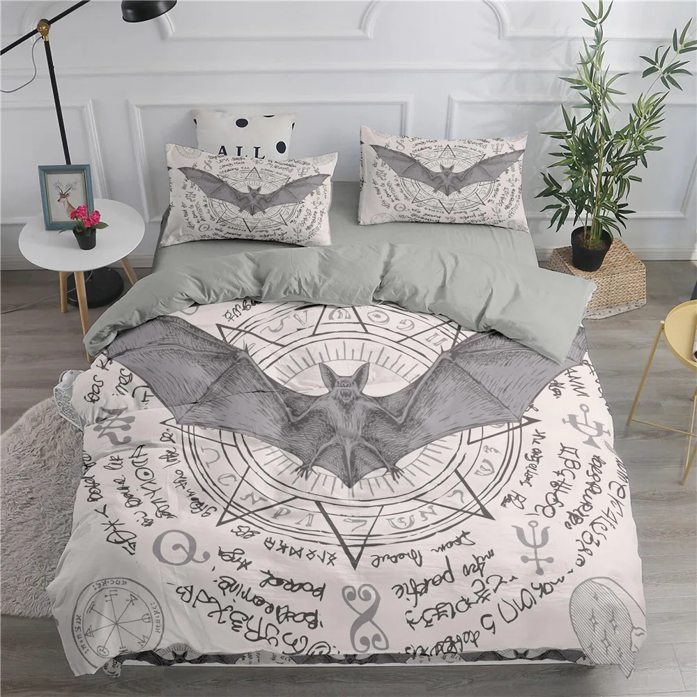 ฮาโลวีนบินแวมไพร์ชุดเครื่องนอน - Linen Duvet Cover บทวิจารณ์และราคา