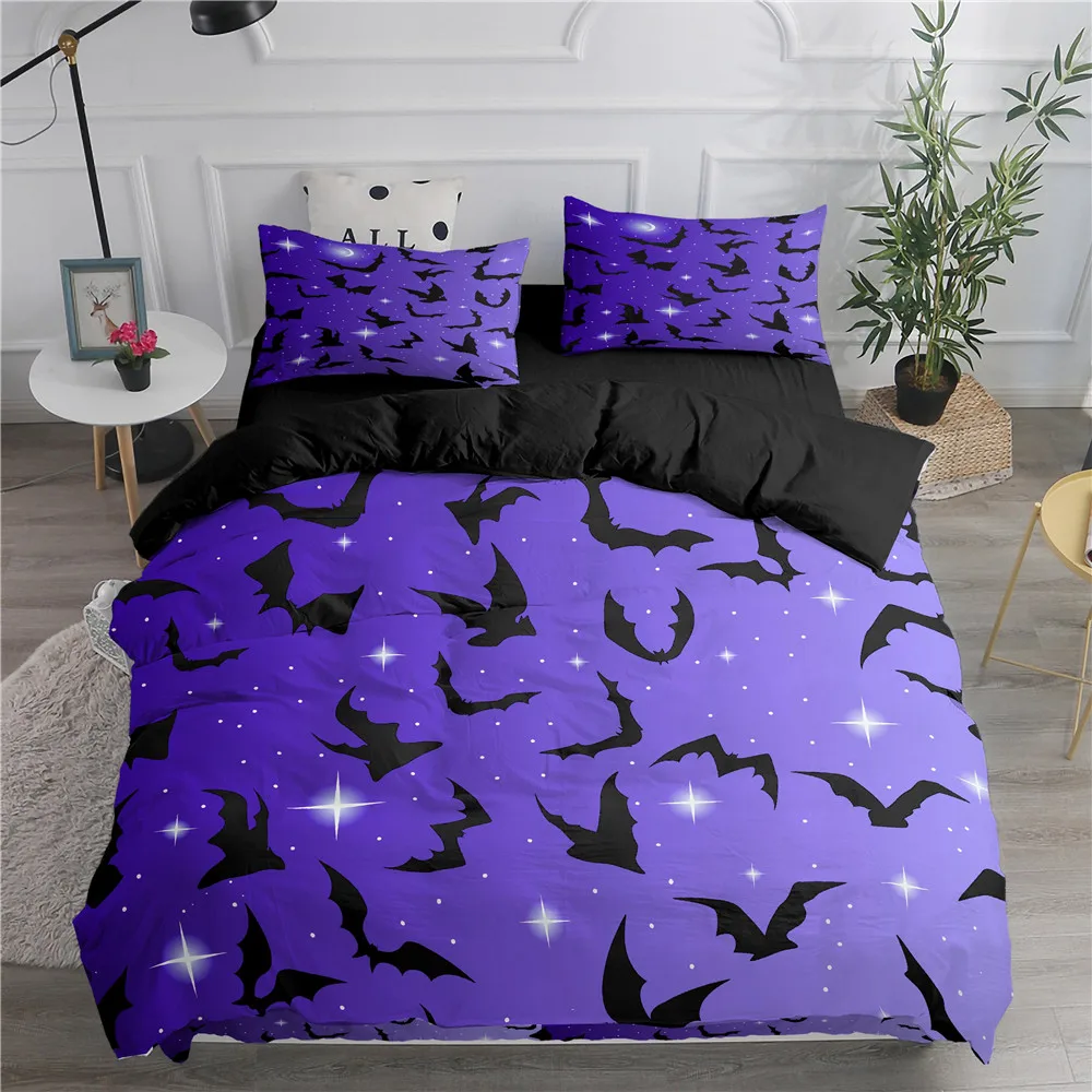 ฮาโลวีนบินแวมไพร์ชุดเครื่องนอน - Linen Duvet Cover บทวิจารณ์และราคา