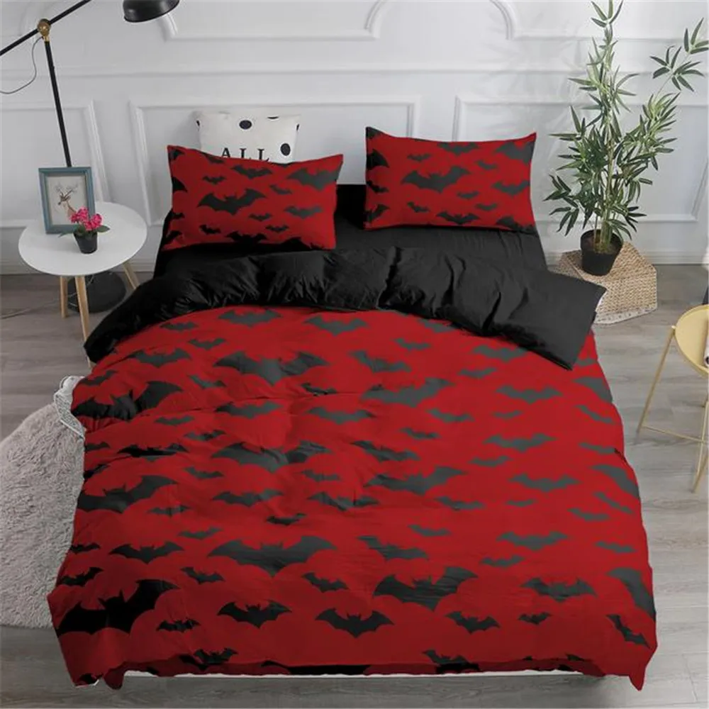 ฮาโลวีนบินแวมไพร์ชุดเครื่องนอน - Linen Duvet Cover บทวิจารณ์และราคา